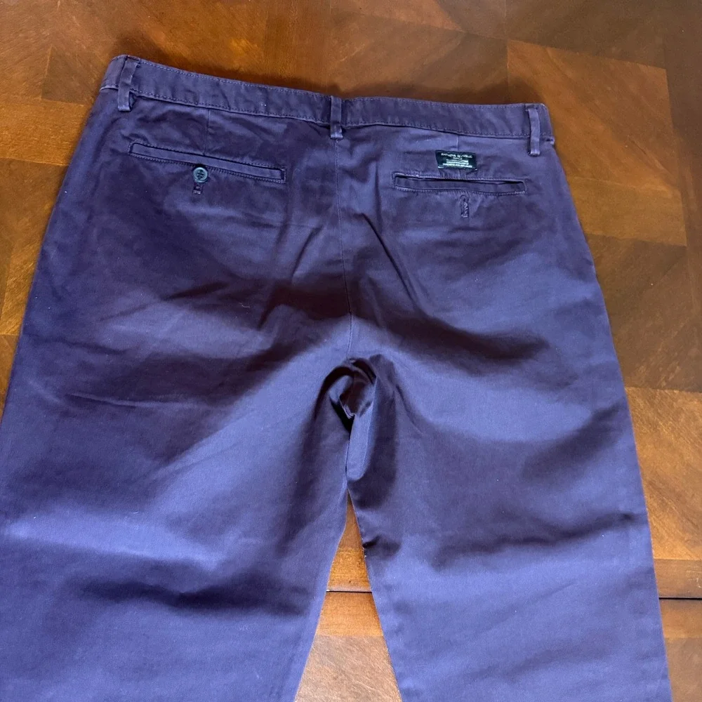 Banana Republic Mens Skinny Fit Chino Pants Purple 36x34 Stretch Cotton Twill